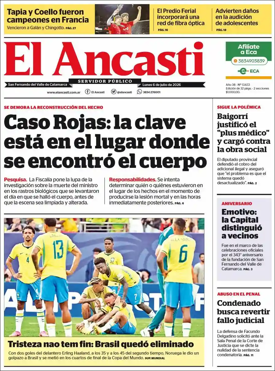 Evolucion Streaming | FM LOS HIJOS DE FRANCISCA 87.5 - Tapa del diario Ancasti