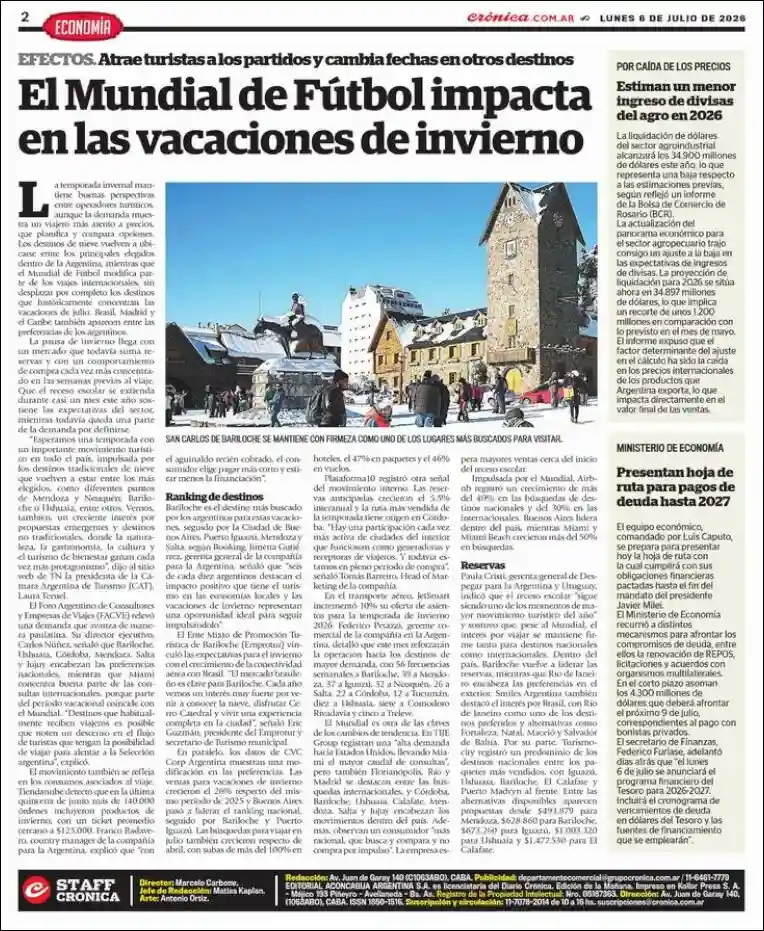 Evolucion Streaming | FM LOS HIJOS DE FRANCISCA 87.5 - Tapa del diario Crónica